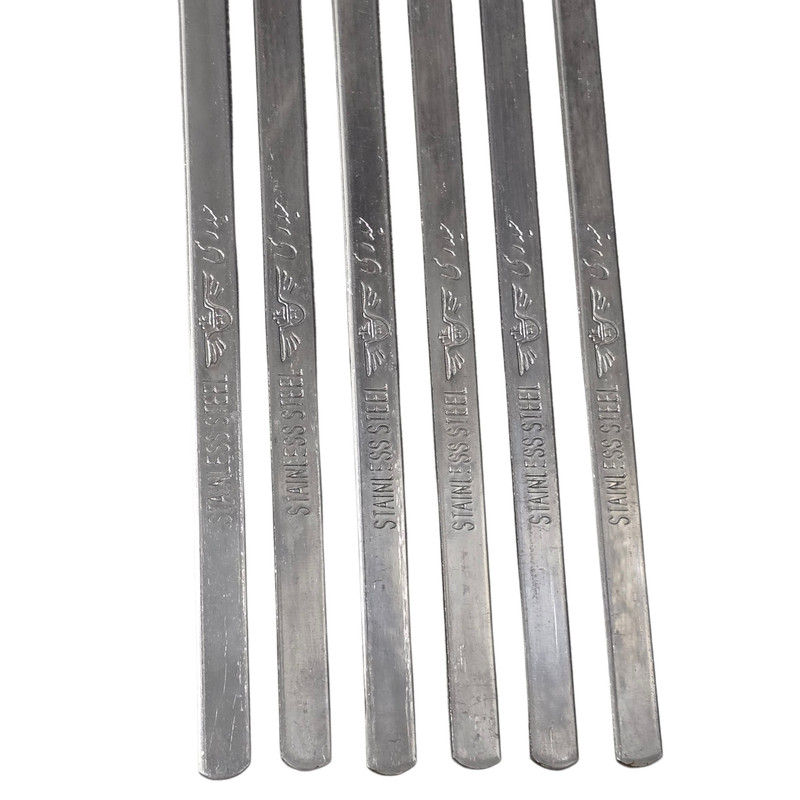 سیخ جوجه حیدری مدل استیل مجموعه 6 عددی