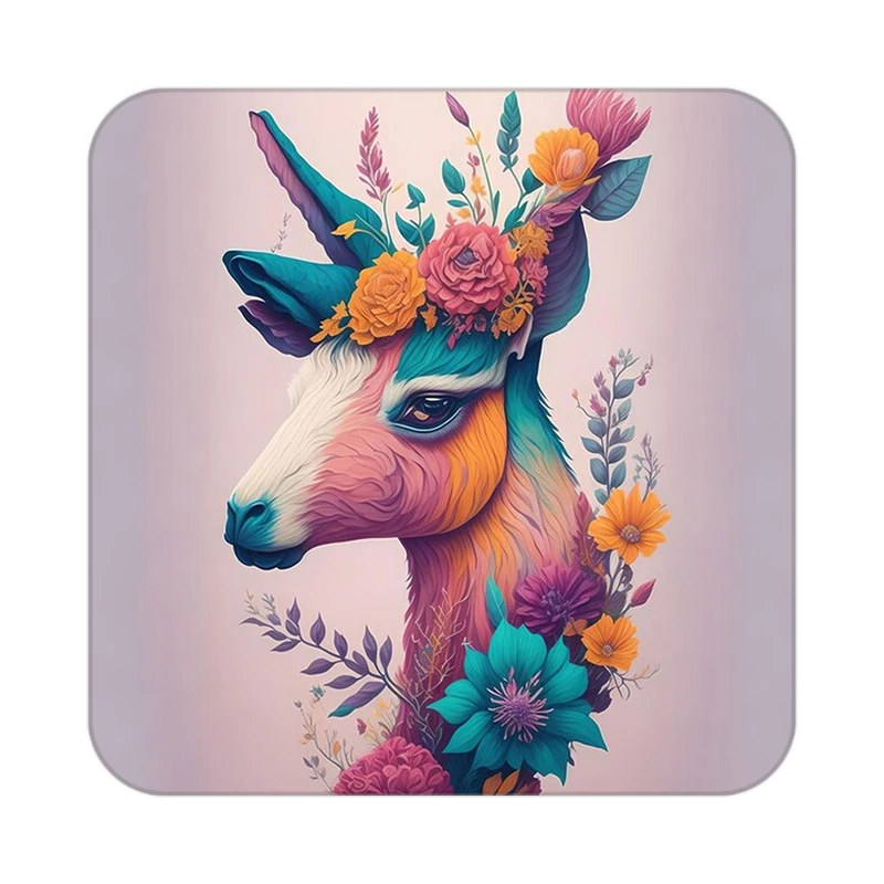 زیر لیوانی کاکتی طرح حیوانات رنگی مدل mp27020