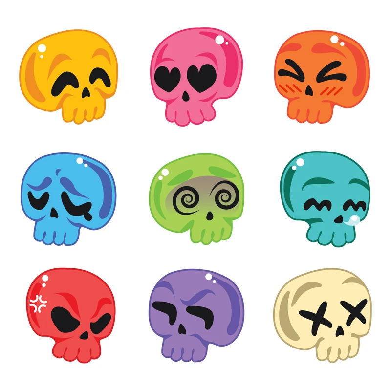 برچسب لپ تاپ پویا مارکت طرح اسکلت کد 1264 مجموعه 9 عددی