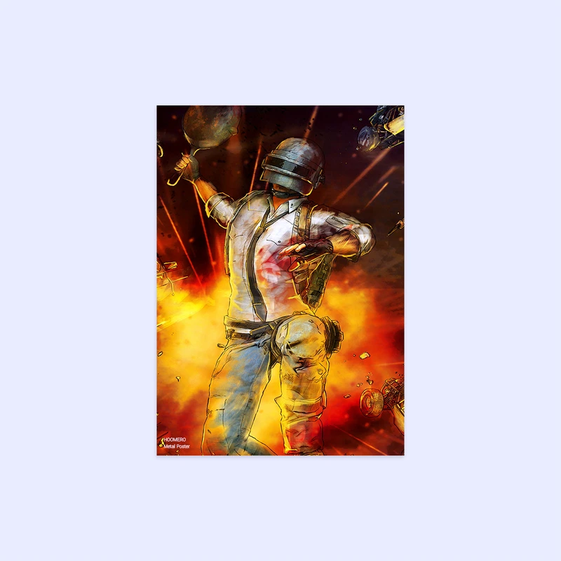 پوستر هومرو مدل فلزی طرح پابجی کد PS959