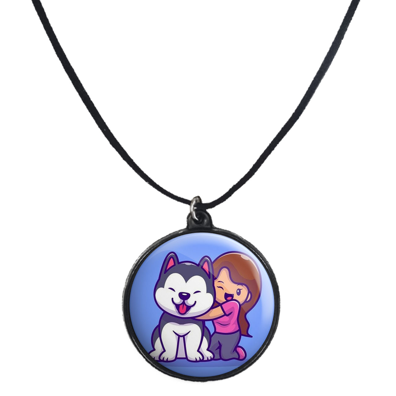 گردنبند پرمانه طرح حیوانات کیوت کد pmb.21384 مدل دو طرفه