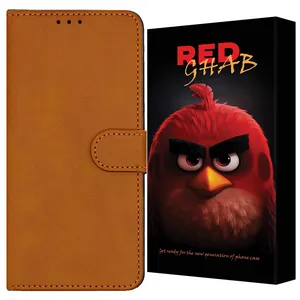 RED Ghab KINR Magnetic Wallet Case Cover For Samsung Galaxy A12 / A12 Nacho / M12 / F12