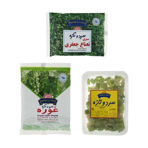 کرفس ، نعناع جعفری و غوره سرد وتازه - مجموعه 3 عددی 