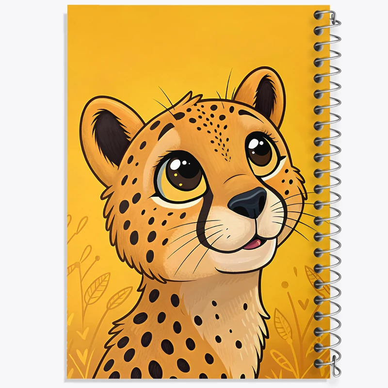 دفتر مشق 100 برگ خندالو طرح یوزپلنگ کیوت کد F7908