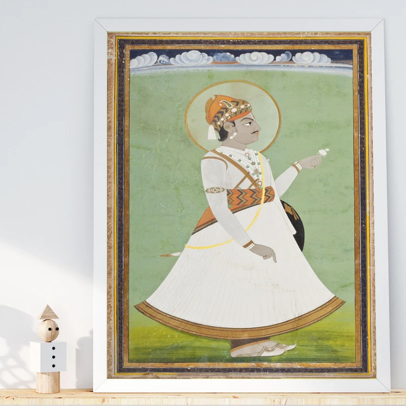 تابلو طرح نگارگری پرتاپ‌سینگ مدل G00511 فریم سفید