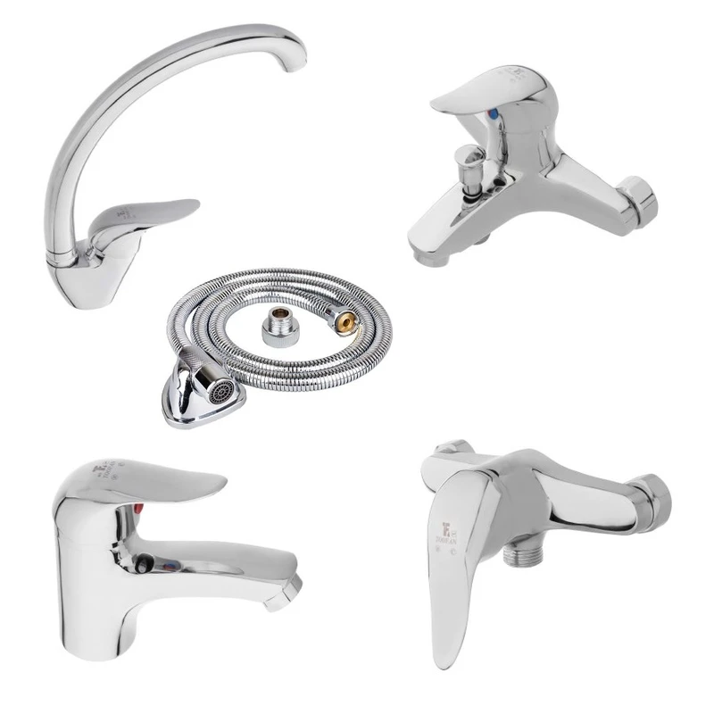 ست شیرآلات طوفان فلز مدل ندا مجموعه 5 عددی 