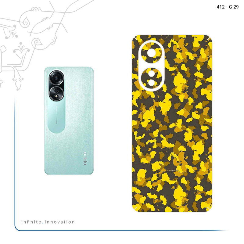 برچسب پوششی ماهوت مدل Yellow Infantry Army مناسب برای گوشی موبایل اپو A58 4G