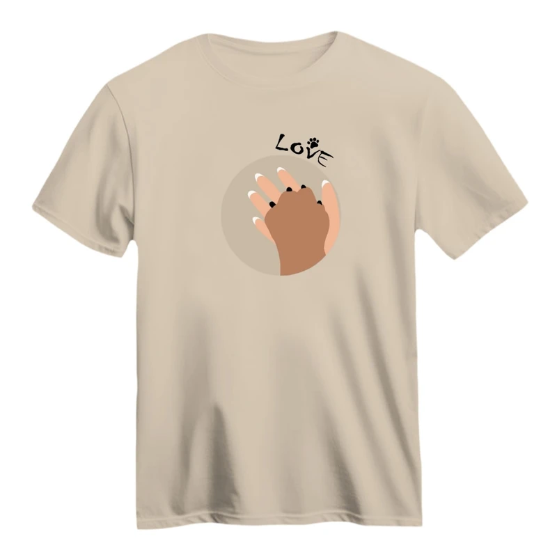 تی شرت آستین کوتاه زنانه مدل دوستدار حیوانات