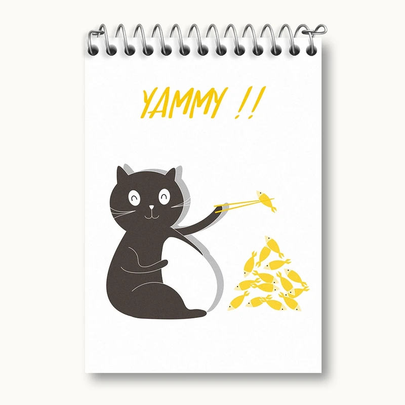 دفتر یادداشت 50 برگ خندالو مدل گربه بامزه کد N1065