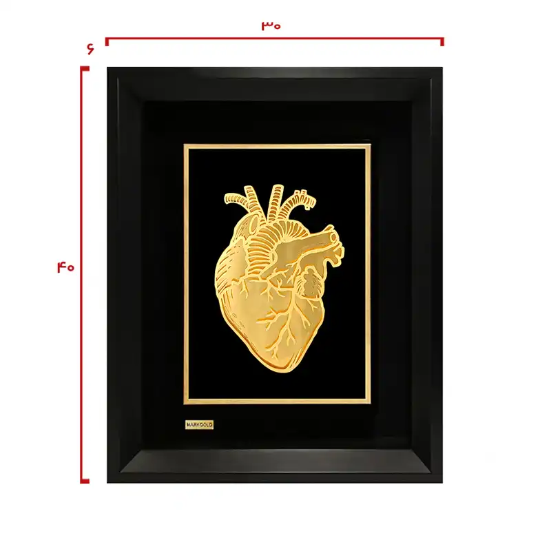 تابلو طلا کوب مارک گلد مدل قلب TF140