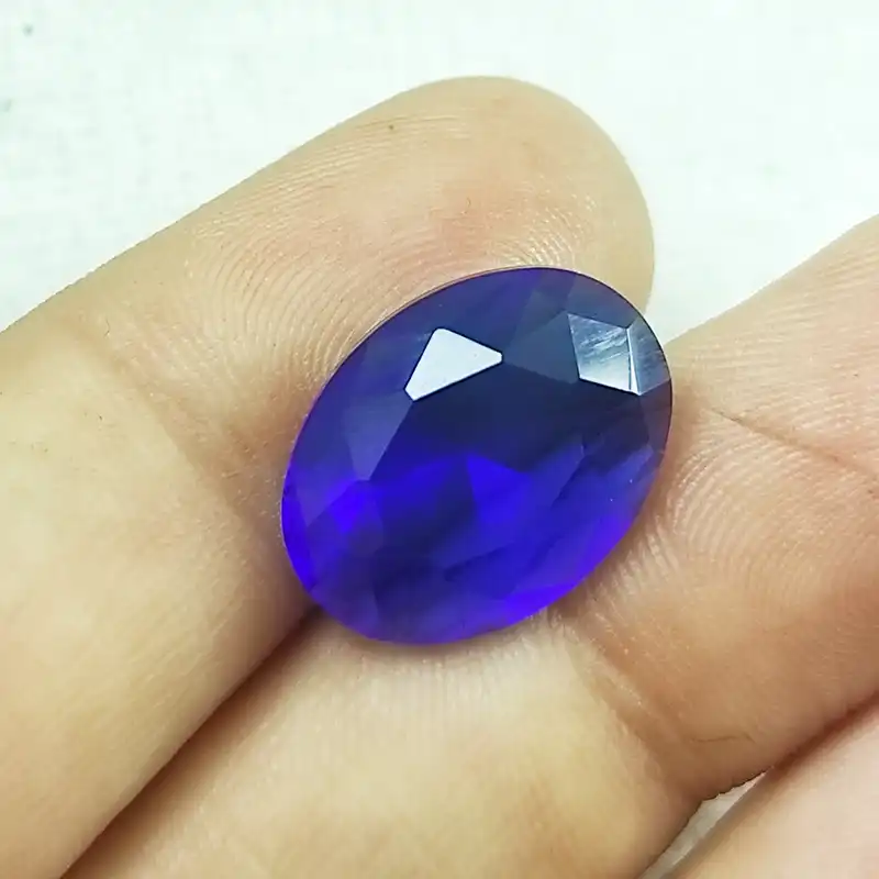 سنگ یاقوت کبود سلین کالا مدل بیضی کد pc2-1