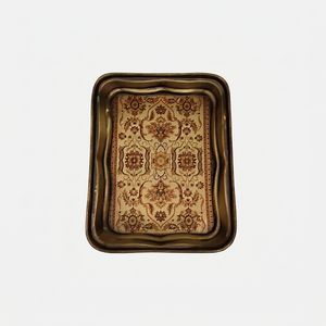 سینی برنجی مدل نگاره های قاجار کد VT-027