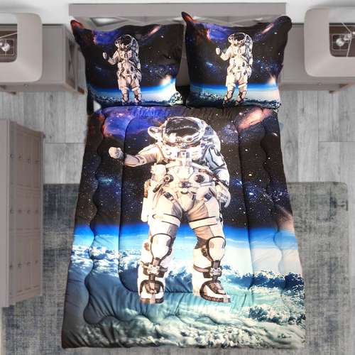 سرویس روتختی مدل فضانورد کد space15  یک نفره 4 تکه 