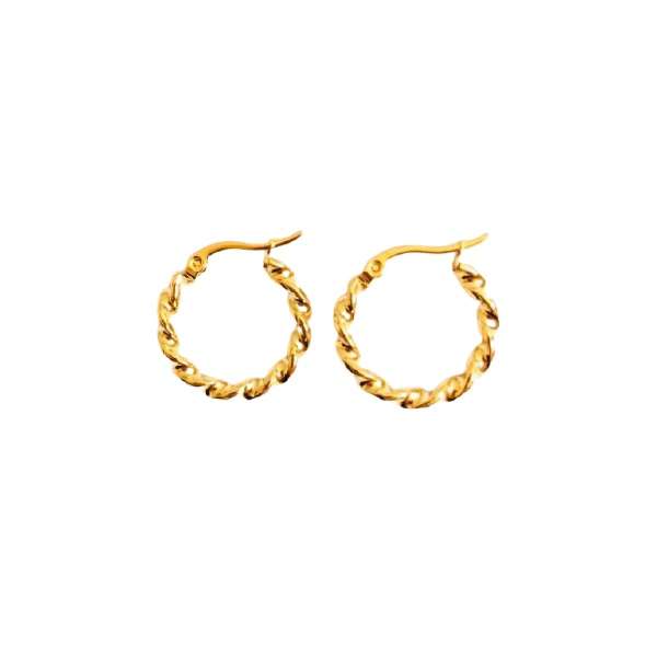 گوشواره زنانه مدل حلقه ای تابدار 166