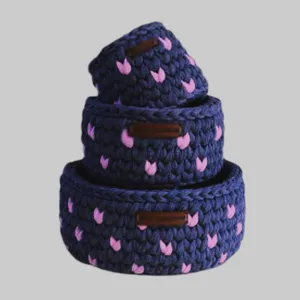 سبد قلاب بافی تریکو کد 789 مجموعه 3 عددی