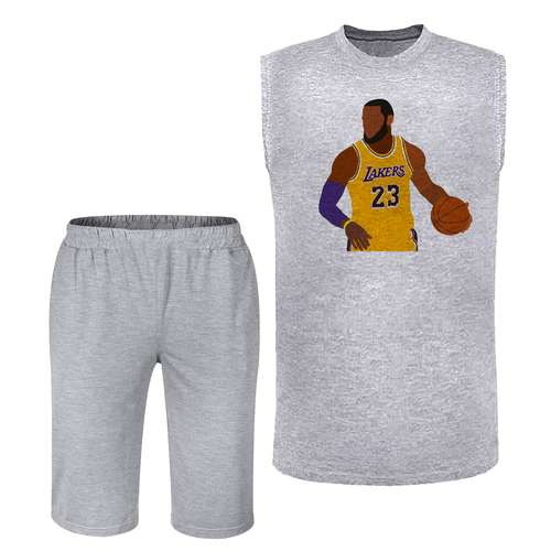 ست تاپ و شلوارک مردانه مدل بسکتبال  کد BA 514 T