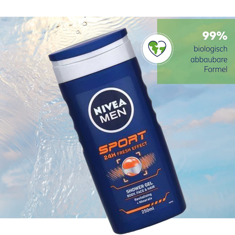 شامپو بدن نیوآ مدل Sport 24 H Fresh Effect حجم 250 میلی لیتر شامپو بدن نیوآ مدل Sport 24 H Fresh Effect حجم 250 میلی لیتر