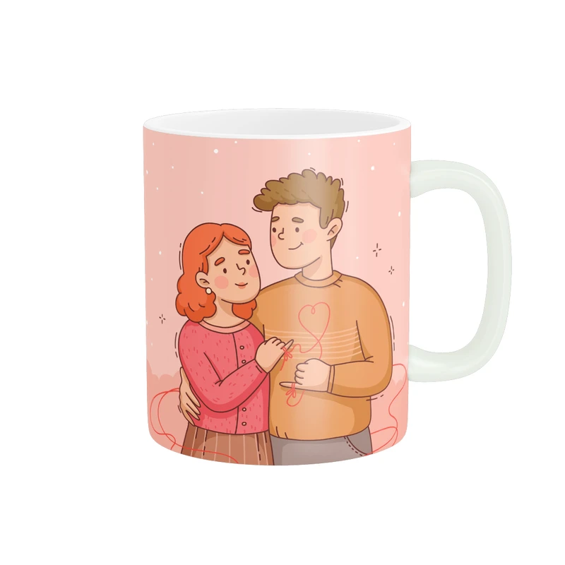 ماگ پاد آفرین مدل عشق طرح کارتونی کیوت کد PM1736