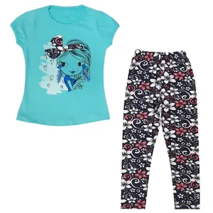 ست تی شرت آستین کوتاه و شلوار دخترانه کد S33