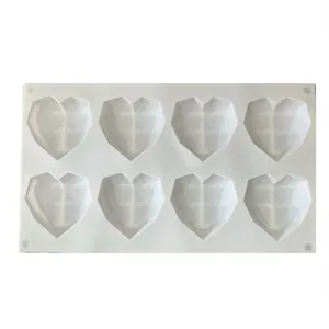 قالب شکلات سیلیکونی مدل قلب اریگامی 8