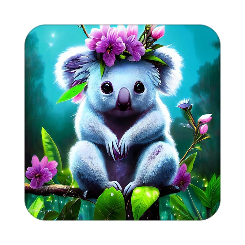 زیر لیوانی کاکتی طرح حیوانات رنگی مدل mp26093