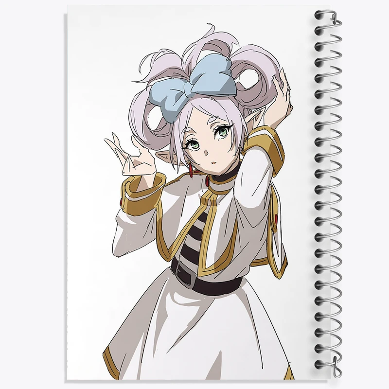 دفتر ژورنال نویسی 50 برگ خندالو مدل نقطه ای طرح انیمه فریرن (Frieren) کد 33926