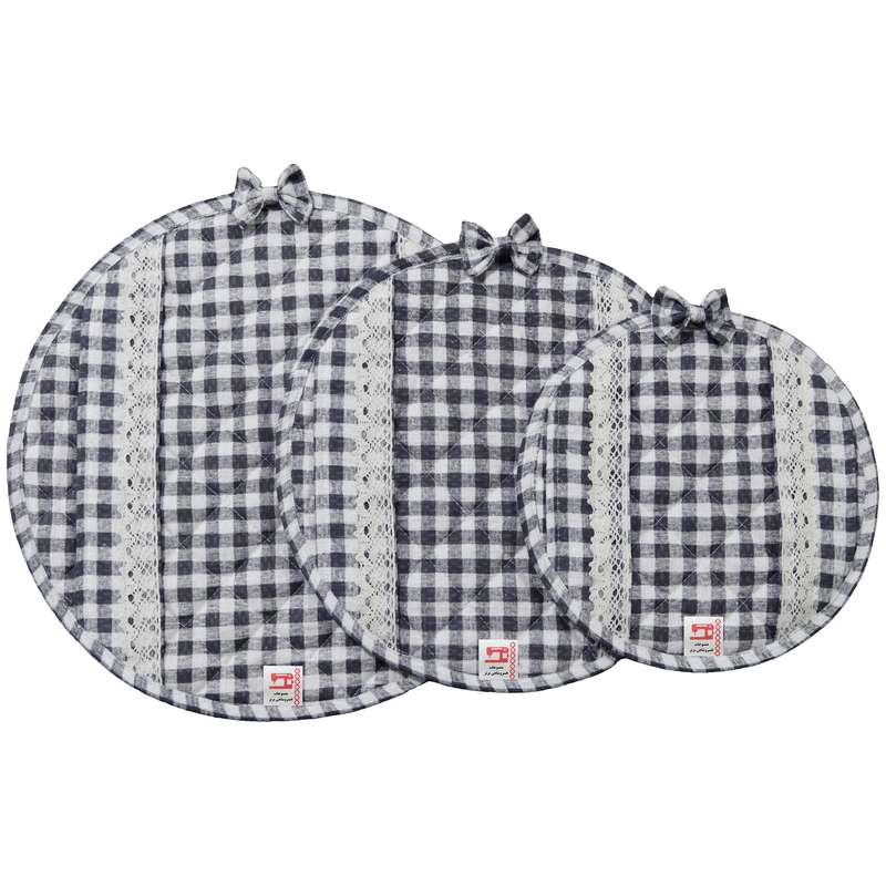 ست دم‌کنی 3 پارچه منسوجات خسروشاهی برتر مدل بندی طرح پیچازی کد DAM42