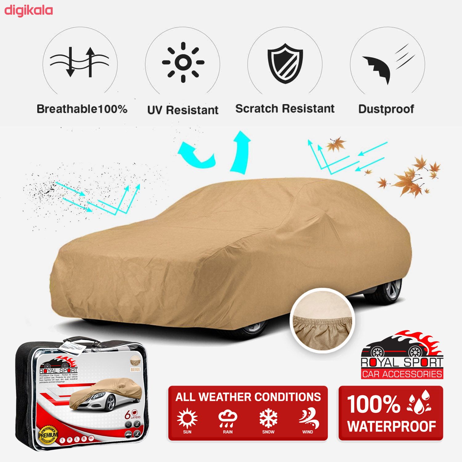 چادر خودرو رویال اسپرت مدل BEIE مناسب برای لکسوس RX350 main 1 11