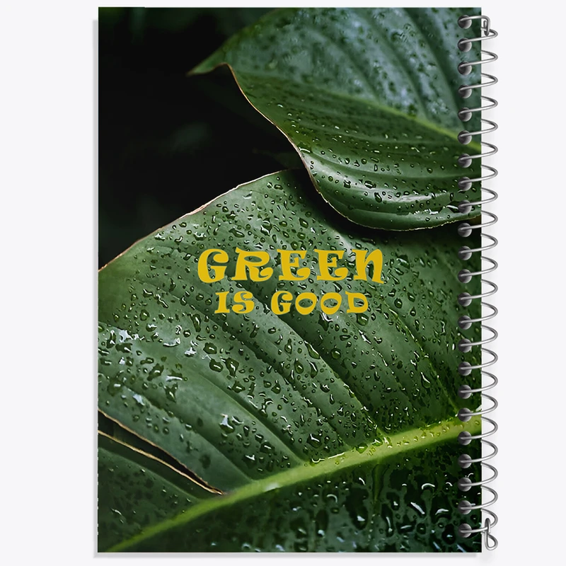 دفتر مشق 100 برگ خندالو طرح Green Is Good کد F5661