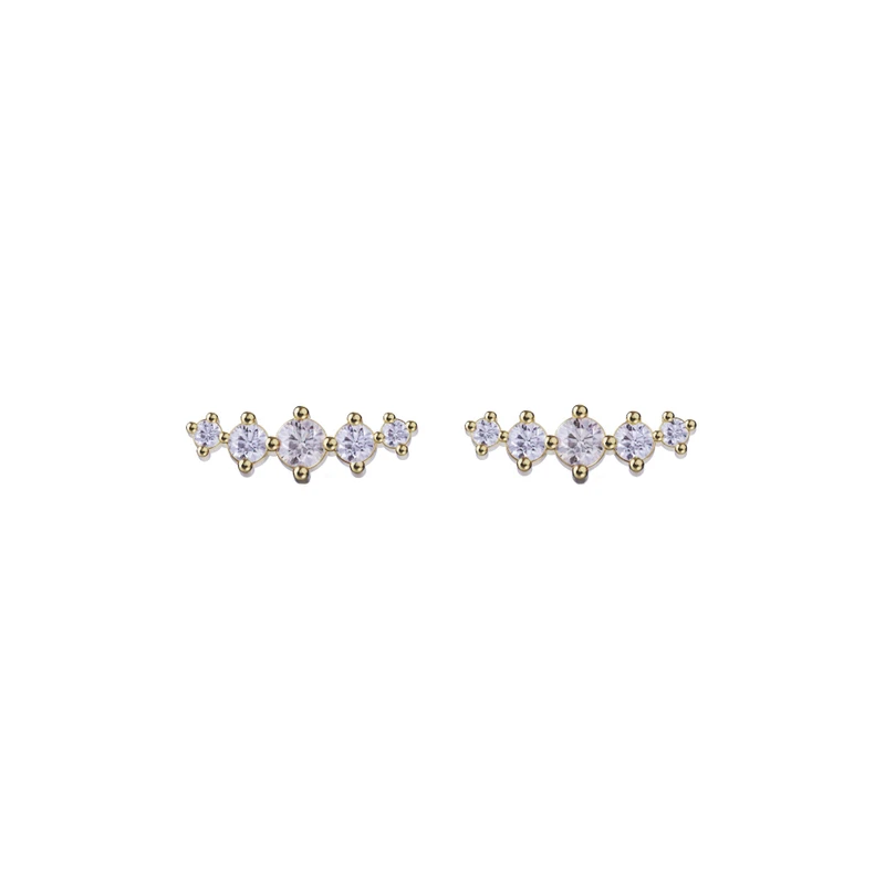 گوشواره طلا 18 عیار زنانه گلدم مدل طرح جواهرE211009