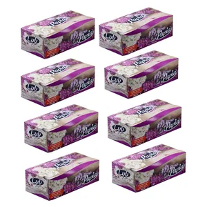 دستمال کاغذی 100 برگ پاپیا کد08 مجموعه 8 عددی