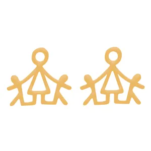 گوشواره طلا 18 عیار زنانه باراد زر مدل ادمک BZ05