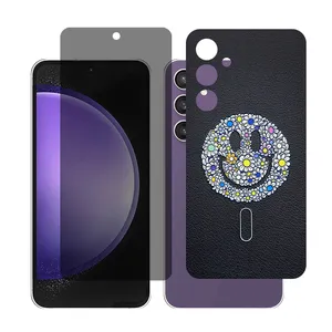 Glass Together model Privacy Screen Protector Suitable for Samsung Galaxy S23 FE Mobile Phone with Back cover sticker