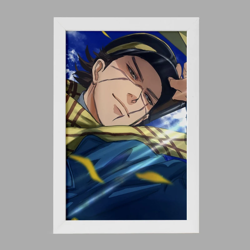 تابلو خندالو مدل سایچی انیمه کامویی طلایی Golden Kamuy کد 23734