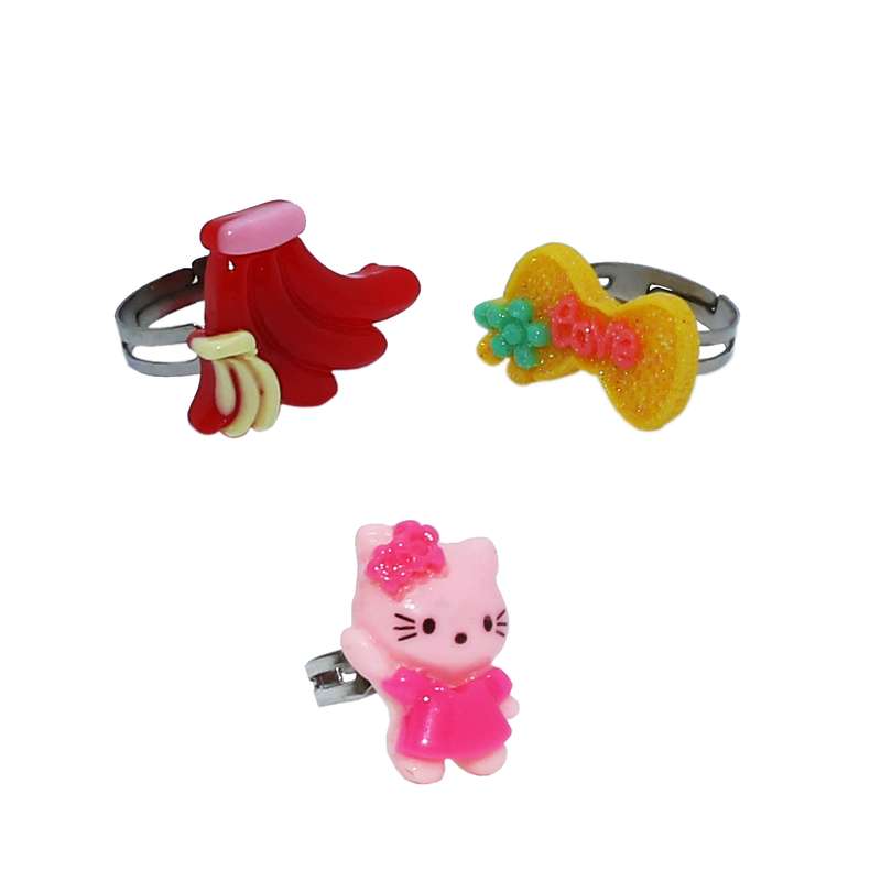 انگشتر دخترانه کد 010 مجموعه سه عددی