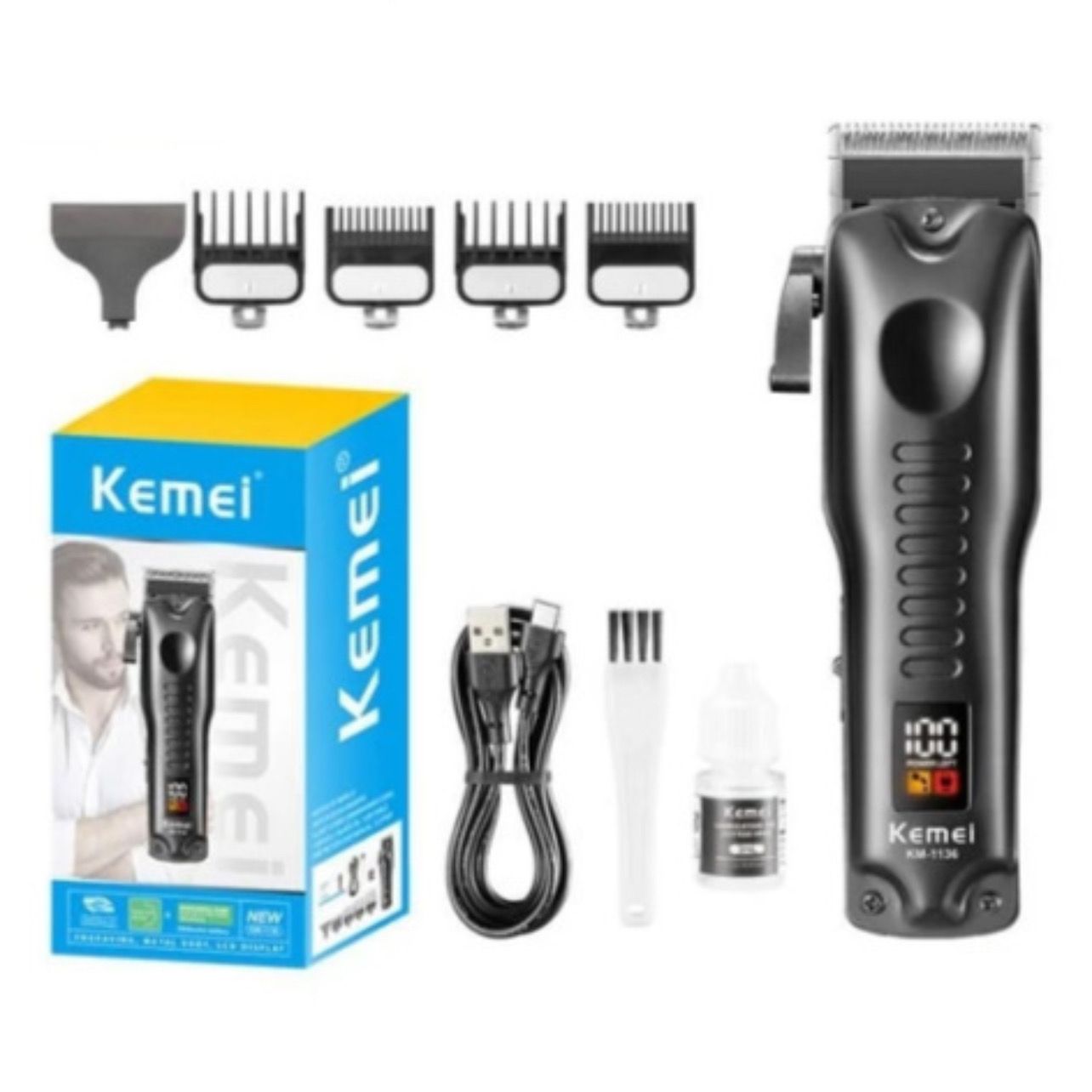 ماشین اصلاح موی سر و صورت شارژی کیمی مدل KM-1136 -  - 5