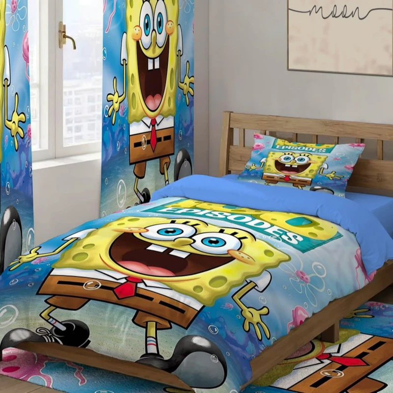 سرویس خواب 1 نفر 4 تکه مدل باب اسفنجی کد 300