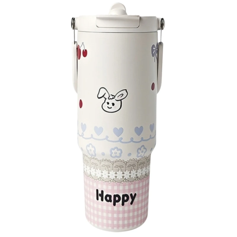 تراول ماگ مدل Happy با جنس استیل 316 و قابلیت حفظ دما تا ۱۰ ساعت، ظرفیت 0.9 لیتر