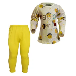 ست تی شرت و شلوار دخترانه چیندکا مدل 121