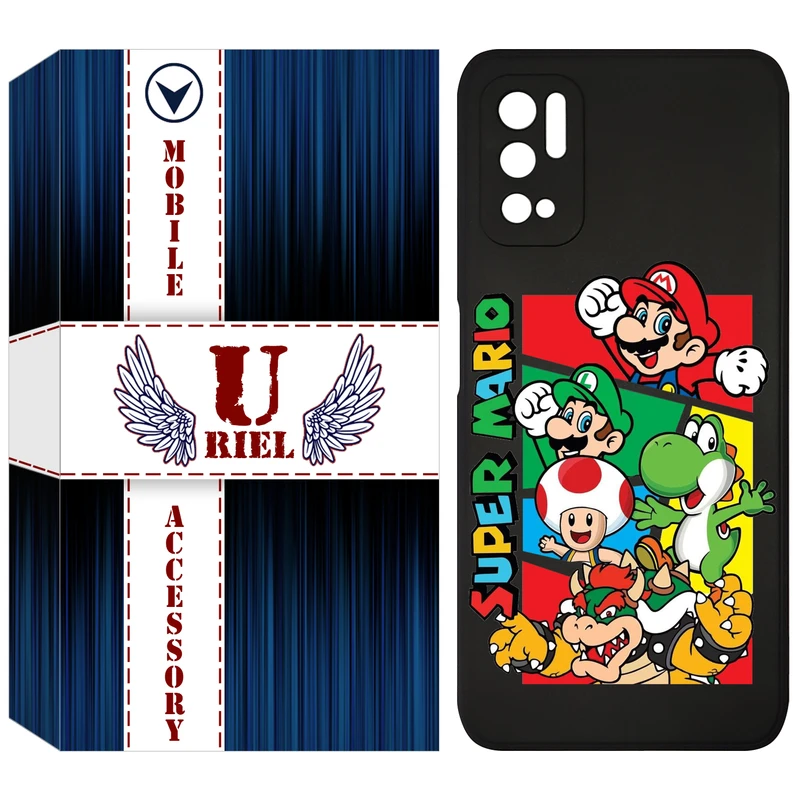 کاور یوریل قاب مدل KSH کد 76 طرح ماریو مناسب برای گوشی موبایل شیائومی Poco M3 Pro / Redmi Note 10 5G / Note 11 SE