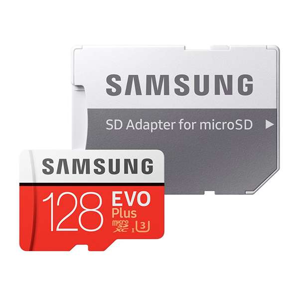 کارت حافظه microSDXC سامسونگ مدل Evo Plus کلاس 10 استاندارد UHS-I U3 سرعت 100MBps ظرفیت 128 گیگابایت به همراه آداپتور SD کارت حافظه microSDXC سامسونگ مدل Evo Plus کلاس 10 استاندارد UHS-I U3 سرعت 100MBps ظرفیت 128 گیگابایت به همراه آداپتور SD