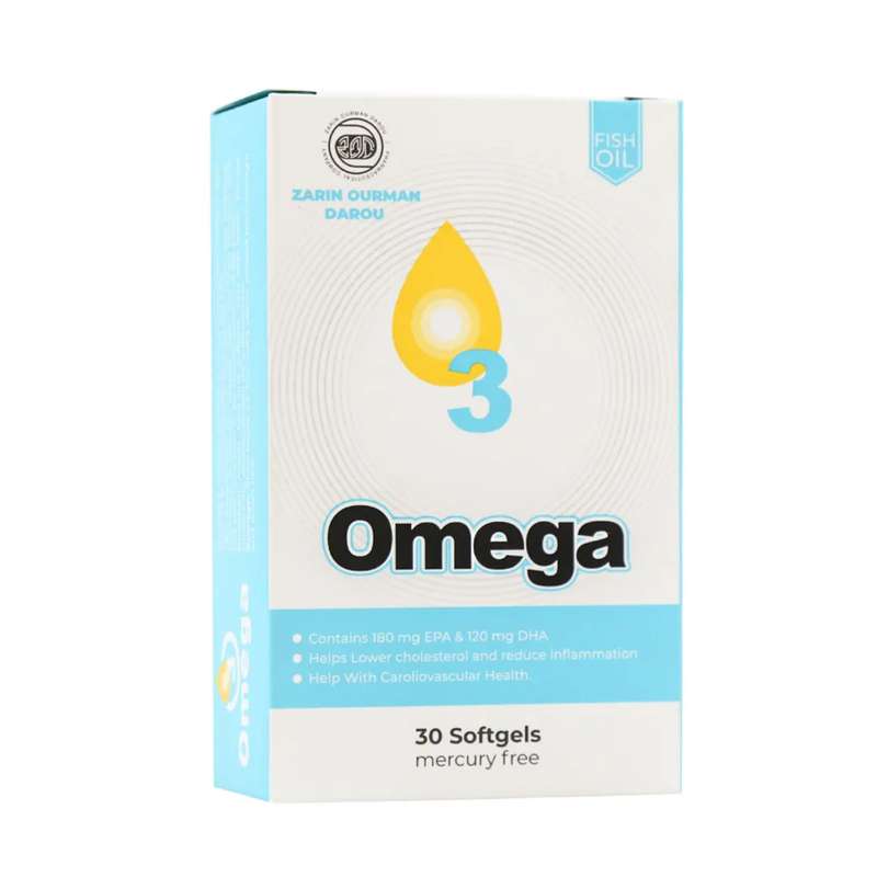 کپسول امگا 3 زرین اورمان دارو بسته 30 عددی کپسول امگا 3 زرین اورمان دارو بسته 30 عددی