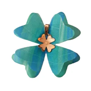 آویز گردنبند طلا 18 عیار زنانه مدل گل کد A10