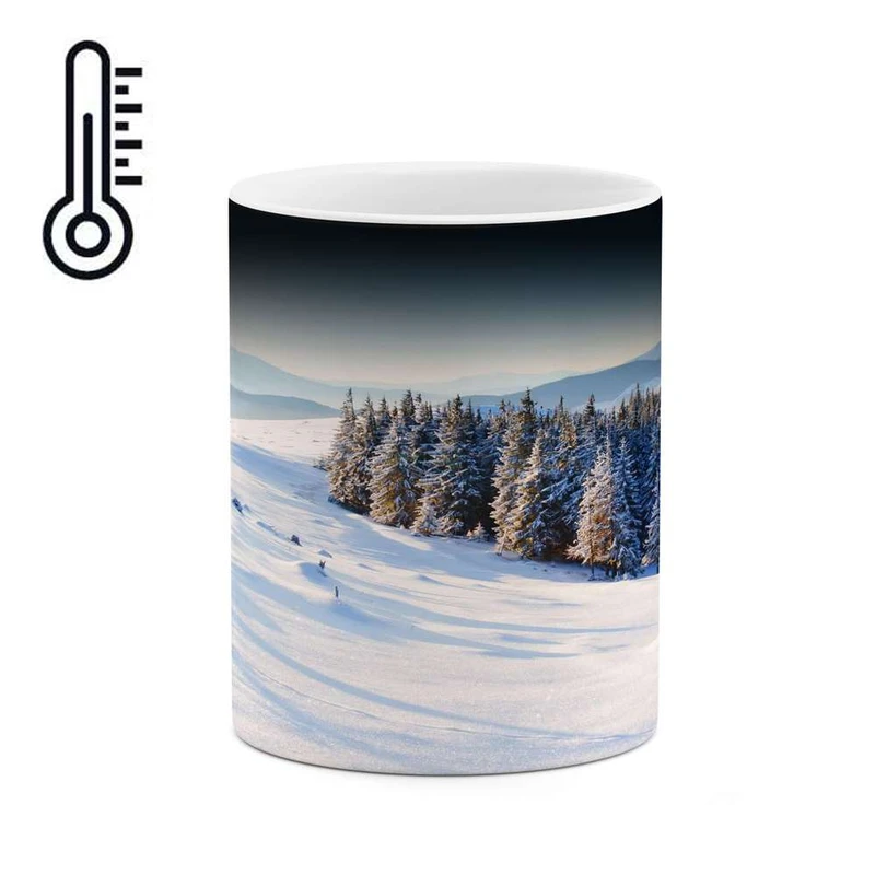 ماگ حرارتی کاکتی مدل منظره برفی کد mgh15031