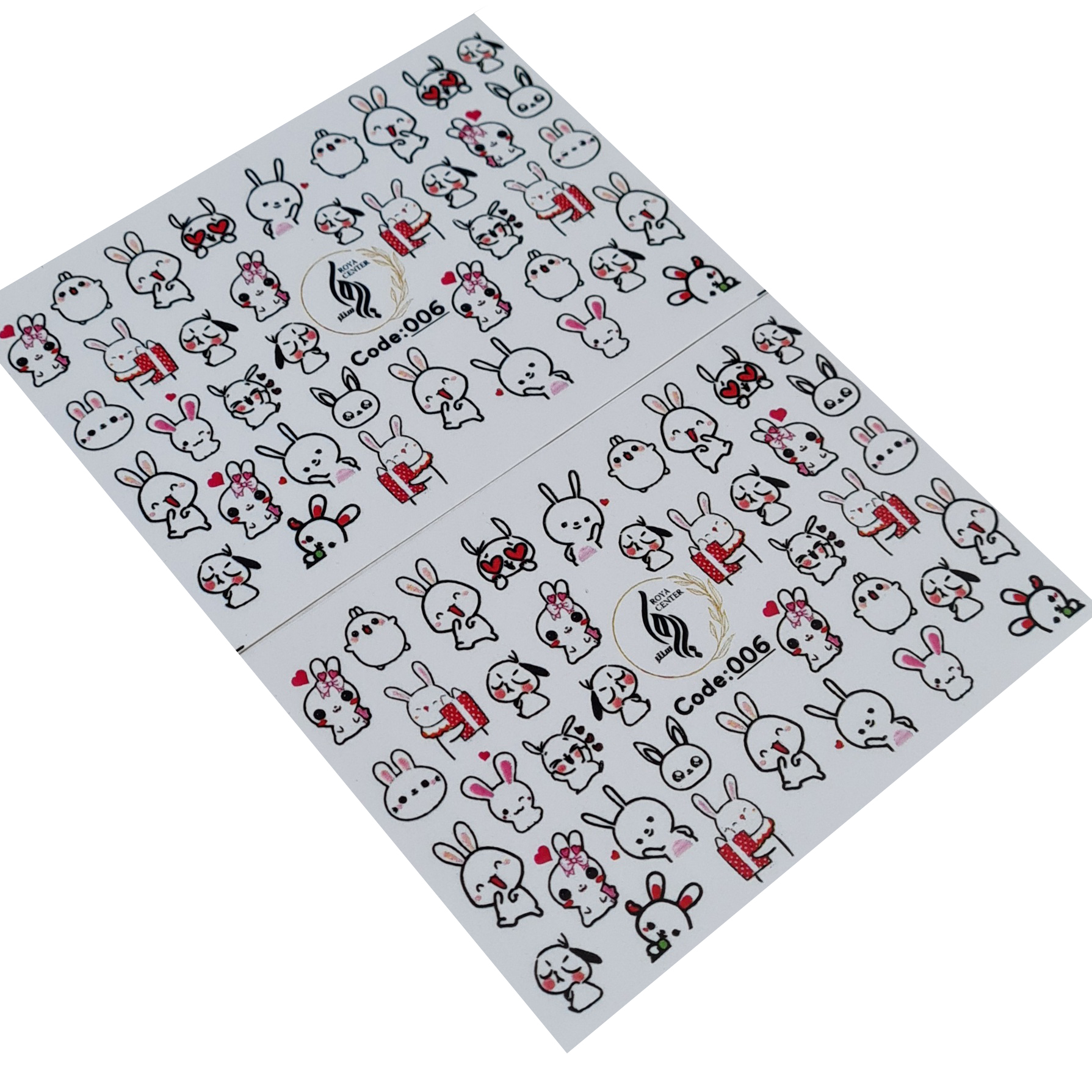 برچسب لنز ناخن رویاسنتر مدل 06 مجموعه 2 عددی