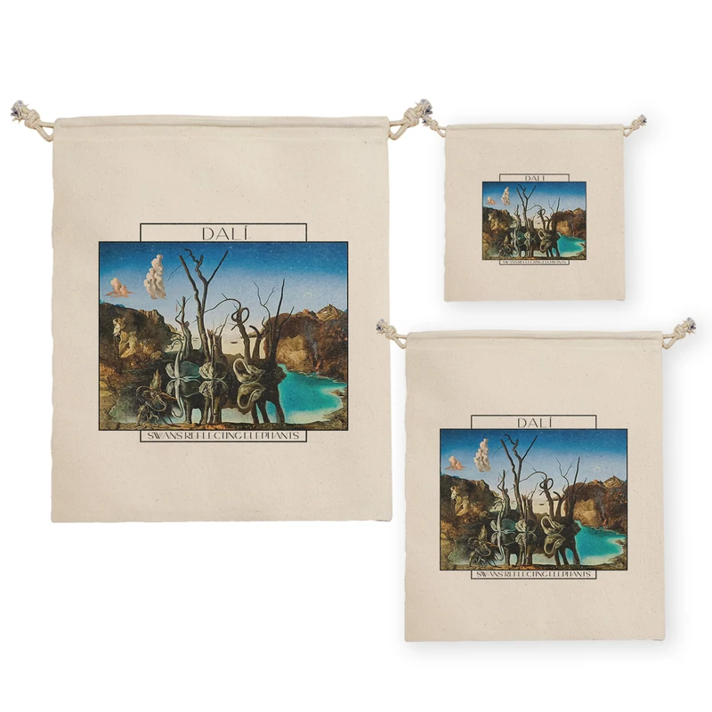 نظم دهنده ترمه طراحان ایده مدل انعکاس قوها به صورت فیل از دالی کد art0762 مجموعه سه عددی