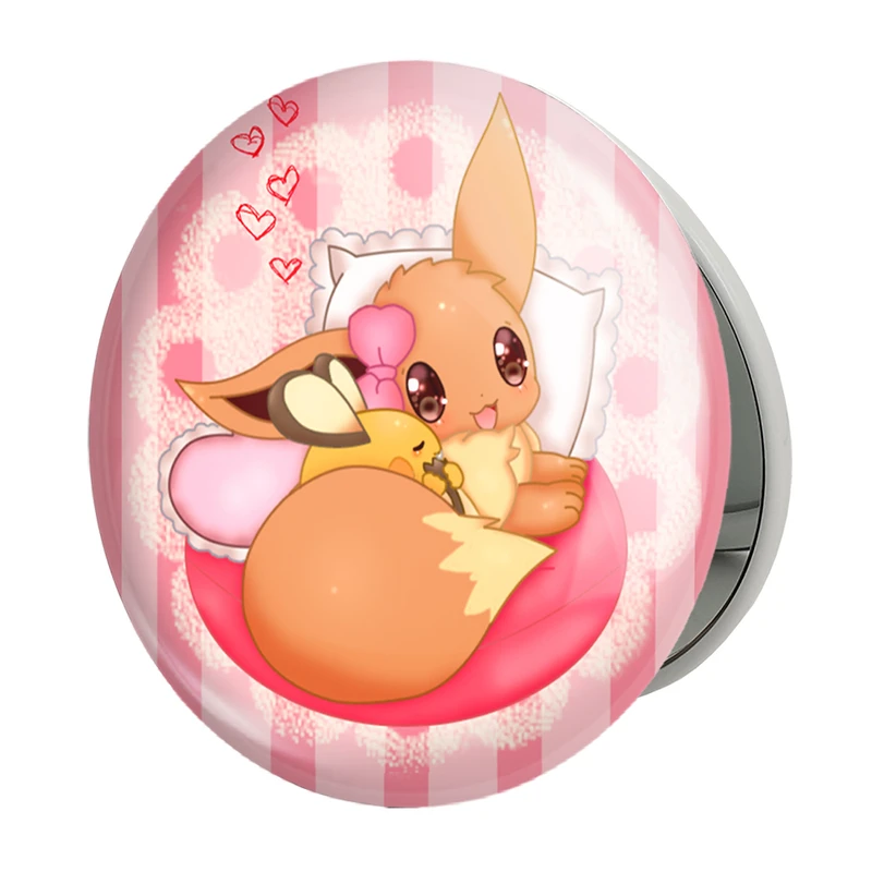 آینه جیبی خندالو طرح ایو انیمه پوکمون مدل تاشو کد 17336 