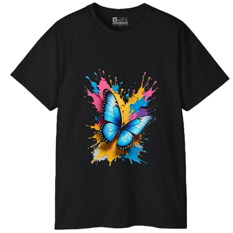 تی‌شرت آستین کوتاه مردانه پاد آفرین مدل پروانه کد 1972