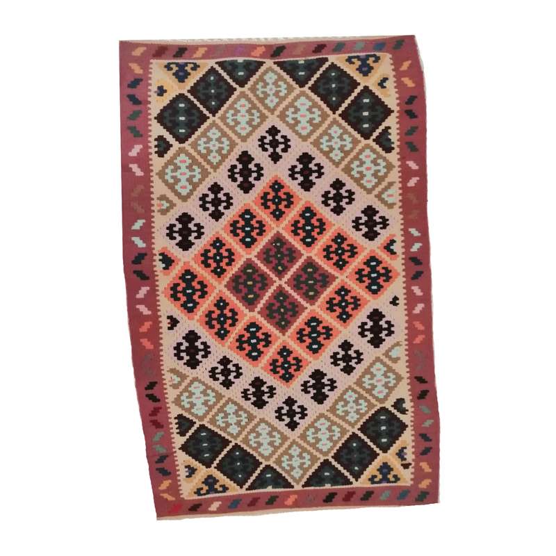 گلیم دستبافت یک متری کد 001