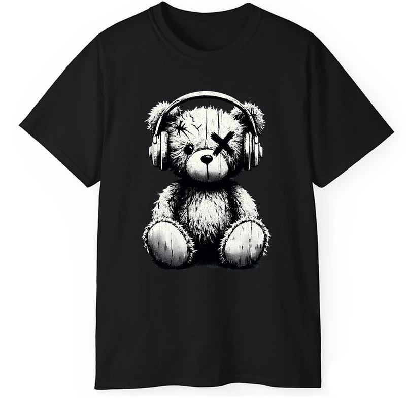تی‌شرت آستین کوتاه مردانه پاد آفرین مدل خرس تک چشم01